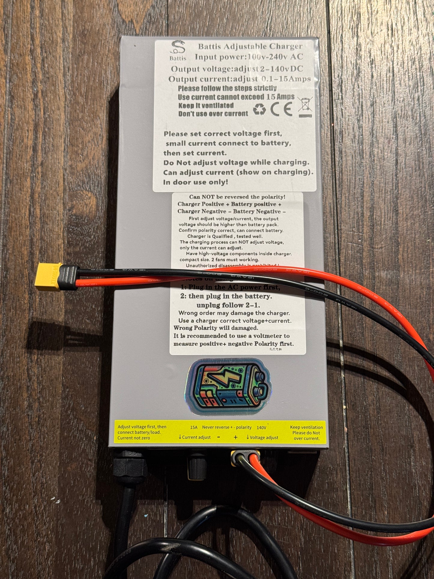 Universal Battery Charger 0-140V 0-15A Variable Volt, Variable Amp
