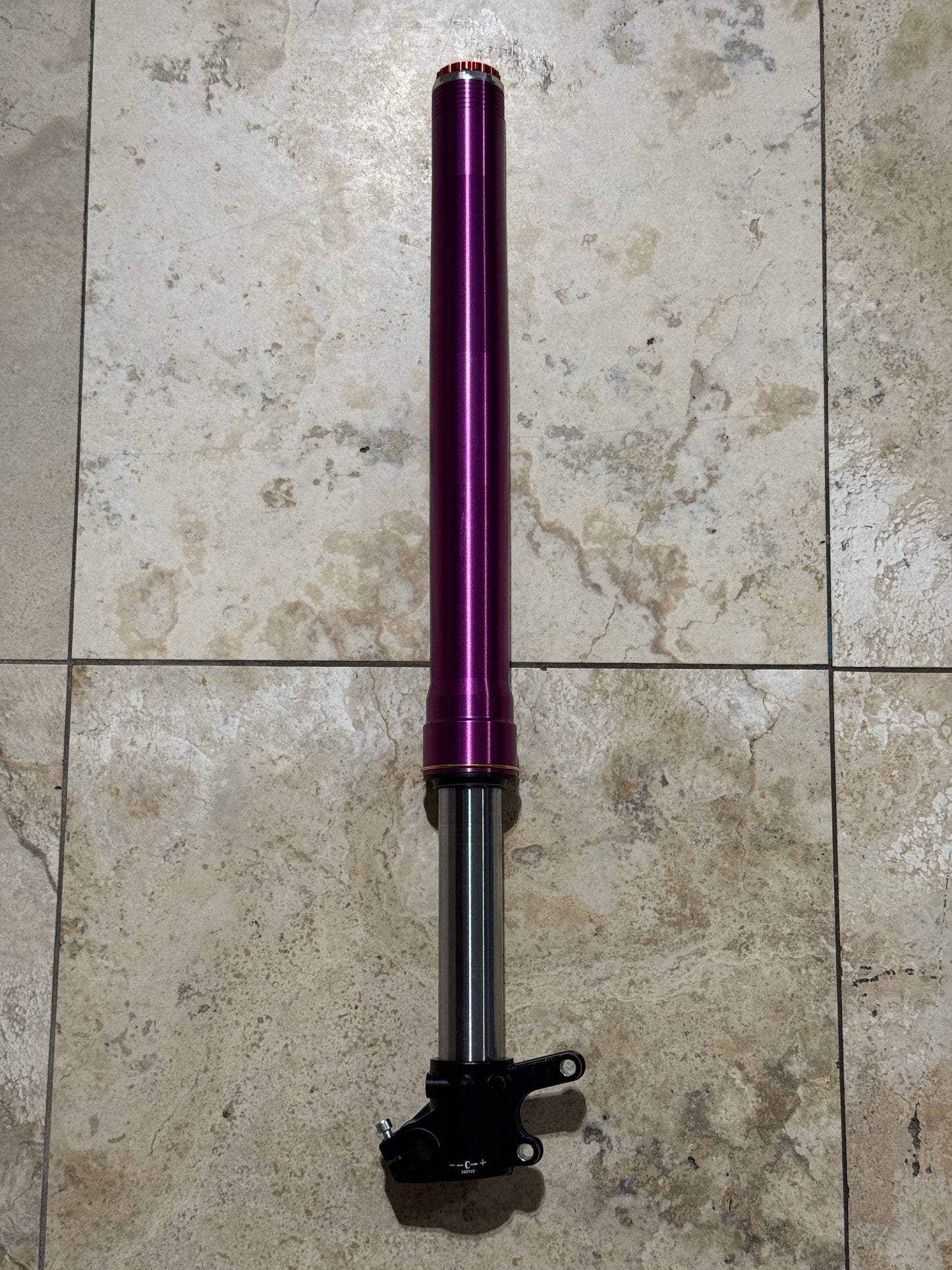 630mm Inverted Tubes 45mm 48mm (pair) - Double Adjustable (15mm axle)