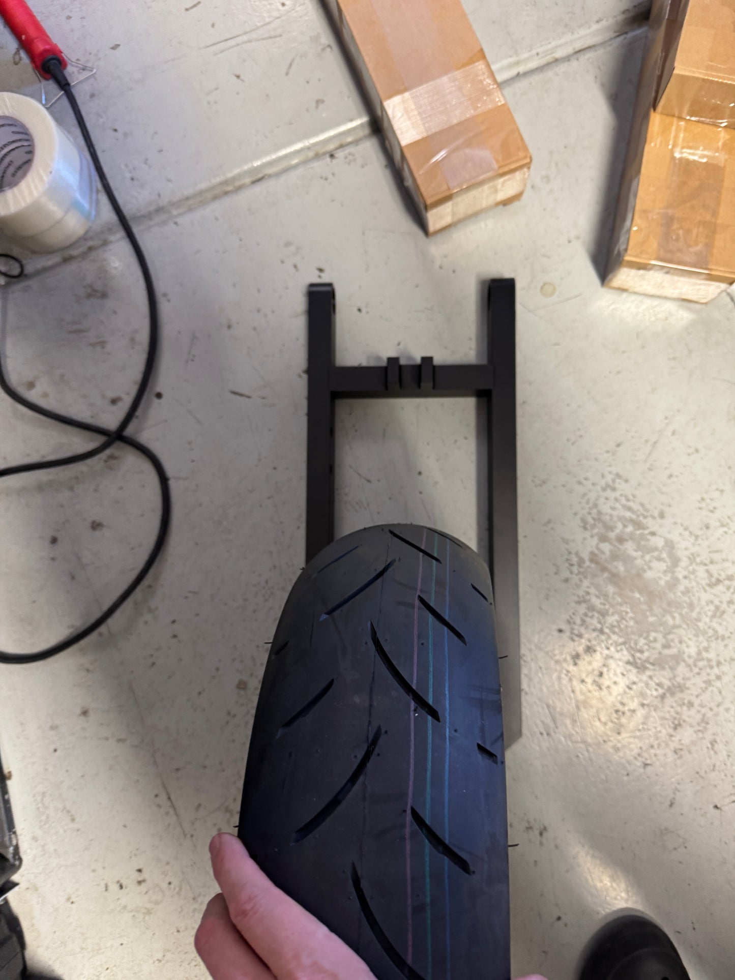 Razor 5" Extension Full Swingarm - CNC Billet Anodized Aluminum - Hub Motor