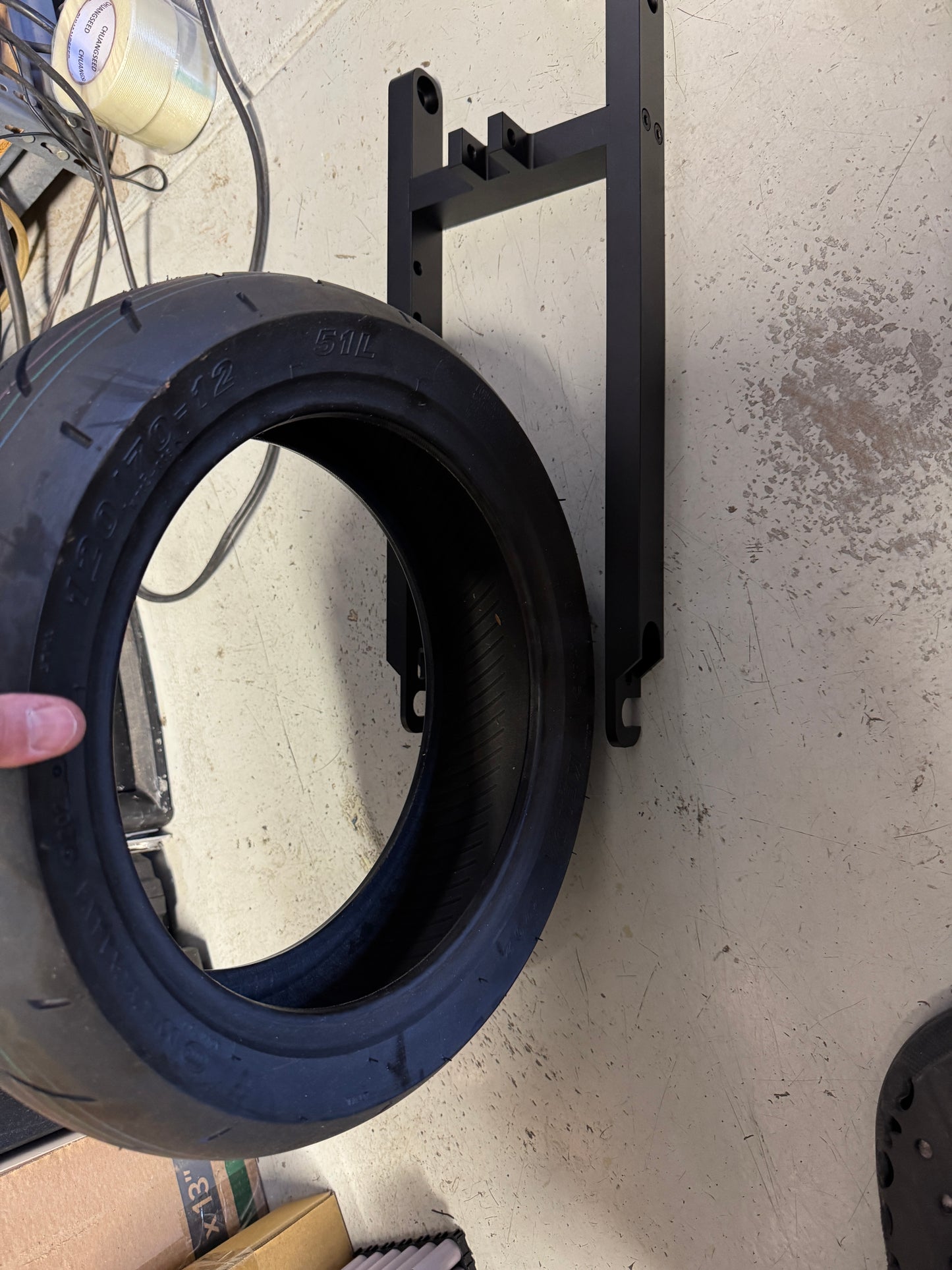 Razor 5" Extension Full Swingarm - CNC Billet Anodized Aluminum - Hub Motor